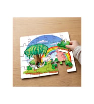 Mutlu Hayvanlar - Rainbow Tasarımlı 24 Parça Ahşap Çocuk Puzzle MPK0337