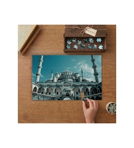 Selimiye Camii - Edirne Tasarımı 240 parça Ahşap Puzzle Ahşap Kutuda MP01529