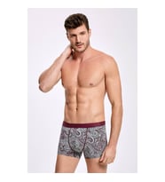 Erkek Şal Desen Modal Boxer (Siyah)