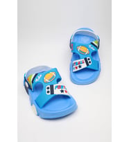 Günlük Unisex Çocuk Sandalet Esnek Kaymaz Taban Yazlık Ev Okul Kreş Ayakkabı PS940-PS955 (Mavi)