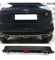 Ford Fiesta Mk5 Siyah Difüzör Difizör Yuvarlak Egzoz Görünüm Kulaklı Tip