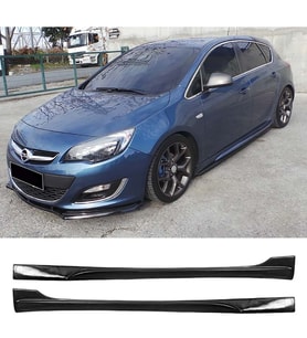 Opel Astra J HB Opc Yan Marşpiyel Seti Mat Siyah Plastik 2 Adet 2009-2015