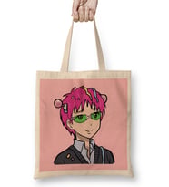 Saiki K Saiki Kusuo With Logo Bez Çanta Uzun Saplı