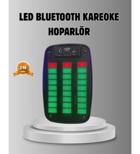 Mey İthalat® Gts 1793 Işıklı 6.5 İnç Kablosuz Hoparlör Bluetooth, Usb Fm Özellikli
