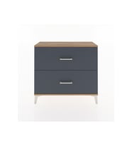 Arges Şifonyer 2 Çekmeceli 88x30x80 Çam-Antrasit