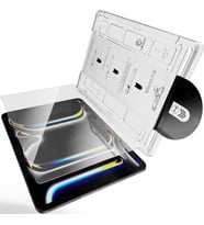 Tablet ile Uyumlu Ekran Koruyucu, Hizalama Aparatlı Kolay Kurulum, HD Şeffaf Temperli Cam, 9H Dayanıklı, Hassas Dokunmatik (1, iPad 11" (A16) 2025 / iPad 10. Nesil 10.9" 2022)