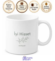 İyi Hisset Temalı Minimal Kupa Bardak Özel Tasarım Hediye Porselen Mug