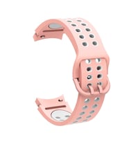 Lexroo Galaxy Watch 4 Classic 46mm KRD-02 Silikon Kordon - Pembe-Beyaz