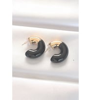 CCB Siyah Gold Çift Renk Küpe 5886 - SSSSSS9216-2034