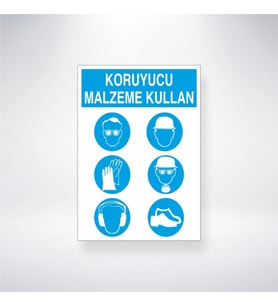 Koruyucu Malzeme Kullan 2 21x28 Arkası Yapışkanlı Levha