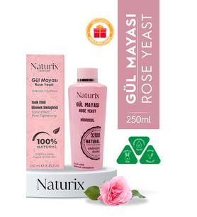 Naturix 250 Ml Organix Akne Giderici Gül Suyu Gözenek Sıkılaştırıcı Siyah Noktaya Karşı Etkili %100 Doğal Rose Water