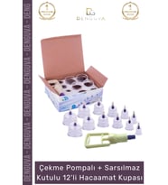 #HacamatSeti Vakumlu Masaj Pratik Kan Dolaşımı Hızlandırıcı 12'li Hacamat Kupa Seti