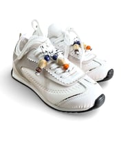 Prens 208 Kadın Slip On Düz Taban Boncuklu Spor Ayakkabı (Beyaz)