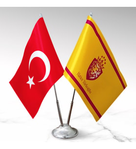 Aslanlar taraftarları Kişiye Özel İkili masa bayrağı