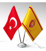 Aslanlar taraftarları Kişiye Özel İkili masa bayrağı