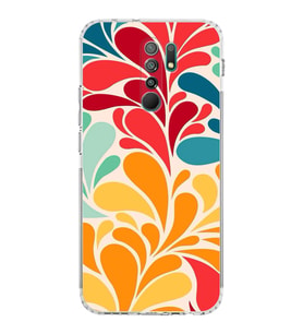 PrintiFy Xiaomi Redmi 9 ile Uyumlu Retro Color 5  Kamera Korumalı Şeffaf  Kılıf