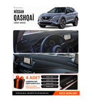 NİSSAN QASHQAI (2021-2024) Uyumlu Torpido Örtüsü Torpido Kılıfı - Siyah