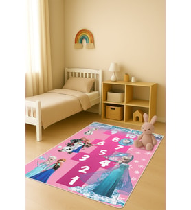Modern Dijital Baskı Kaymaz Taban Çocuk ve Genç Odası Halısı H0963