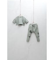 Moinoi Kısa Sweat Bebek Alt Üst Takım 50031 (Mint Yeşili)