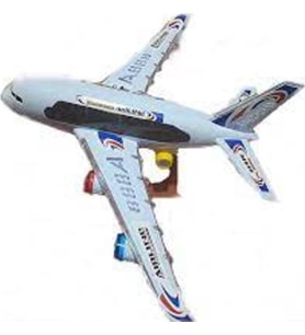 Sesli Işıklı Çarp Dön Oyuncak Uçak 35 Cm  A330 (Çok Renkli)