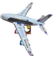 Sesli Işıklı Çarp Dön Oyuncak Uçak 35 Cm  A330 (Çok Renkli)