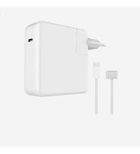 MacBook Air (M2, 13‑inch) 2022 ile Uyumlu Magsafe 3 Macbook Şarj Kablo ve Adaptörü 140W (Siyah)