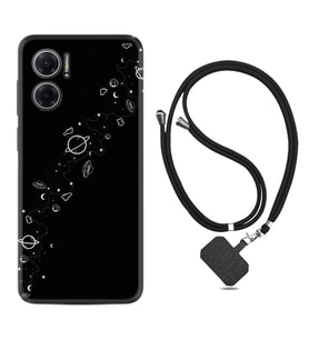 Xiaomi Redmi Note 11E Kılıf Silikon Boyun Askılı İpli Desenli Silikon Planet 1620