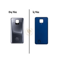 Yapıştırıcı Redmi Note 9 Pro Gri Yapıştırıcı Arka Pil Kapağı + Yapıştırıcı ve Vida Seti