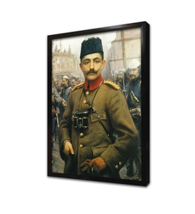 Enver Paşa Çerçeveli Cam Tablo