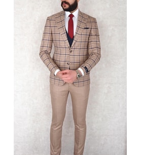 Jan Carlucci Slimfit Yelekli Drop 6 Takım