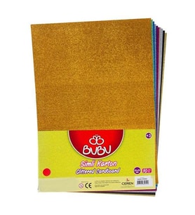 Bu-Bu Karton Simli 50x70 CM 10 Lu Karışık Renk Simli Karton