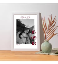 Sevgiliye 1 Fotoğraflı 20 X 30 Çerçeve (Beyaz)