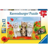 Ravensburger 2X12P Puz Yavru Kediler (Krem)