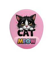 CAT Meow Desenli Bilek Destekli Kaymaz Buruşmaz Kırılmaz Mouse Pad (Çok Renkli)