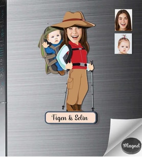 Kişiye Özel Aile Ahşap Magnet 16