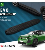 S-Dizayn Citroen C5 Aircross 2 Hybrid Benzinli Evo Siyah Yan Basamak 193 Cm 2025 Üzeri A+ Kalite