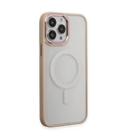 Apple İphone 15 Pro Kılıf Room Magneticsafe Silikon - Pudra