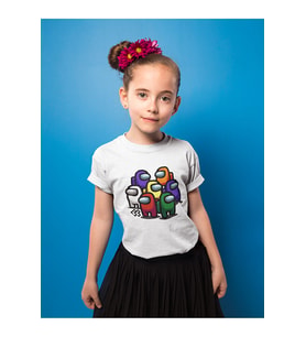Among Us Baskılı Unisex Oyun Çocuk Tişört (1-12 Yaş)