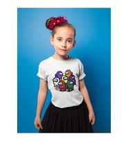 Among Us Baskılı Unisex Oyun Çocuk Tişört (1-12 Yaş)