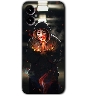 Omix X5 Kılıf HD Desen Baskılı Arka Kapak - V for Fire