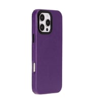 Apple iPhone 16 Pro Max uyumlu, Hakiki Deri, El Yapımı Kılıf, Mor