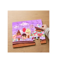Tatlı Diyarı Tasarımlı 24 Parça Ahşap Çocuk Puzzle MPK0137