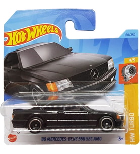 Hot Wheels - ´89 Mercedes-Benz 560 Sec Amg - Hw Turbo 4/5 - Hkg45 - Short Card - Siyah - Mattel 2023 (Çok Renkli)