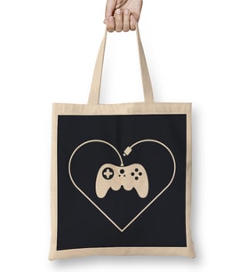 Gamer Fan D Pad heart Bez Çanta Uzun Saplı