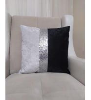 YILMAZHOME Kadife Şeritli Kırlent Kılıfı
