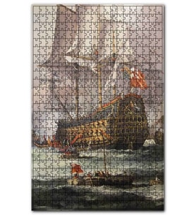 Cakapuzzle İngiliz Donanması Savaş Gemisi Puzzle Yapboz MDF (Ahşap) (120 Parça)