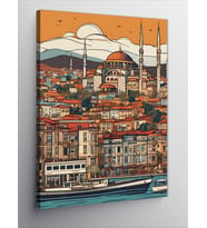 Kanvas Tablo İstanbul Temalı