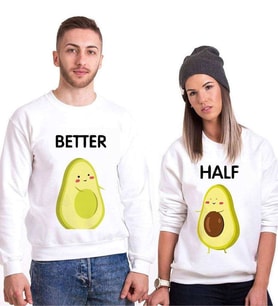 Tshirthane Better Half Sevgili Kombinleri Sweatshirt Kombini (Tek Ürün Fiyatıdır.)