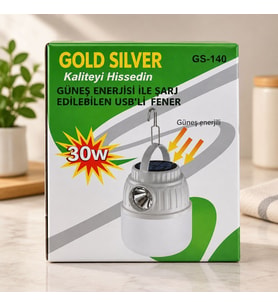 Northcity Güneş Enerjili USB Şarjlı Fener
