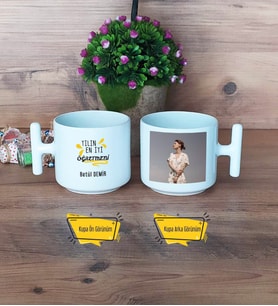 Öğretmene Hediye Kupa Bardak T Fotoğraflı Öğretmenler Günü Hediyesi